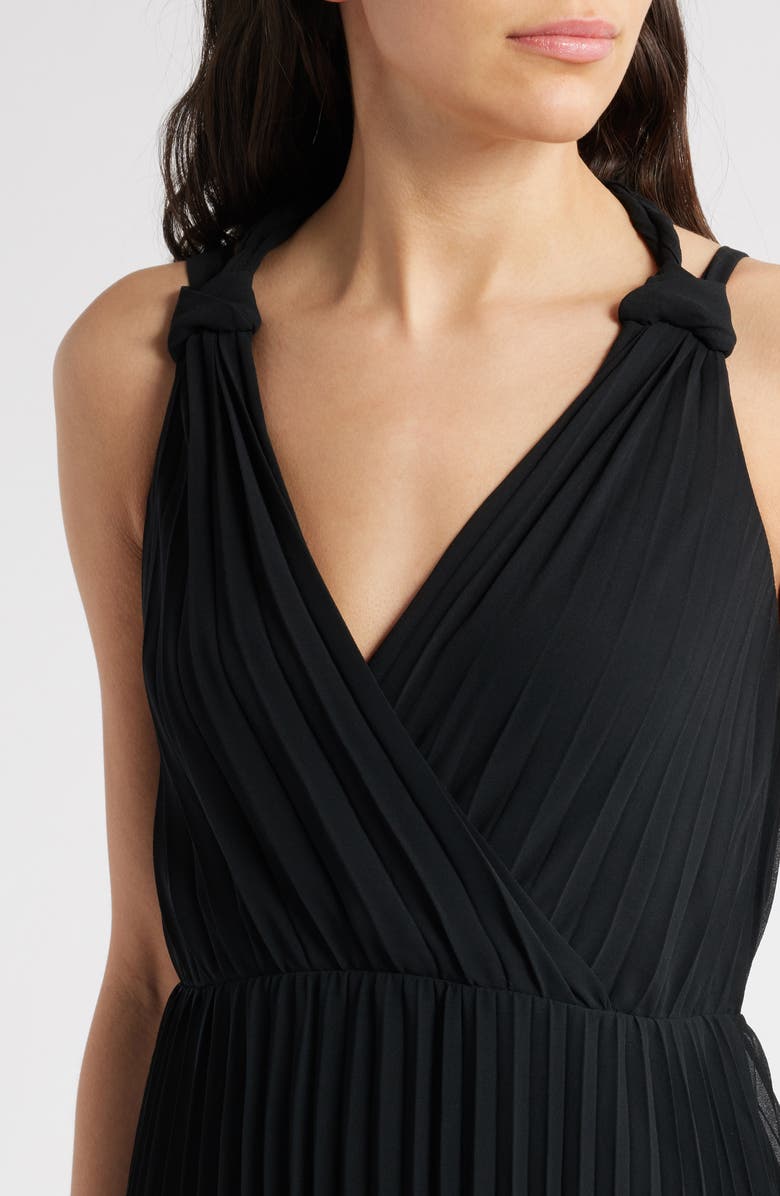 Chelsea28 Pleat Tie Back Maxi Dress, Alternate, color, Black