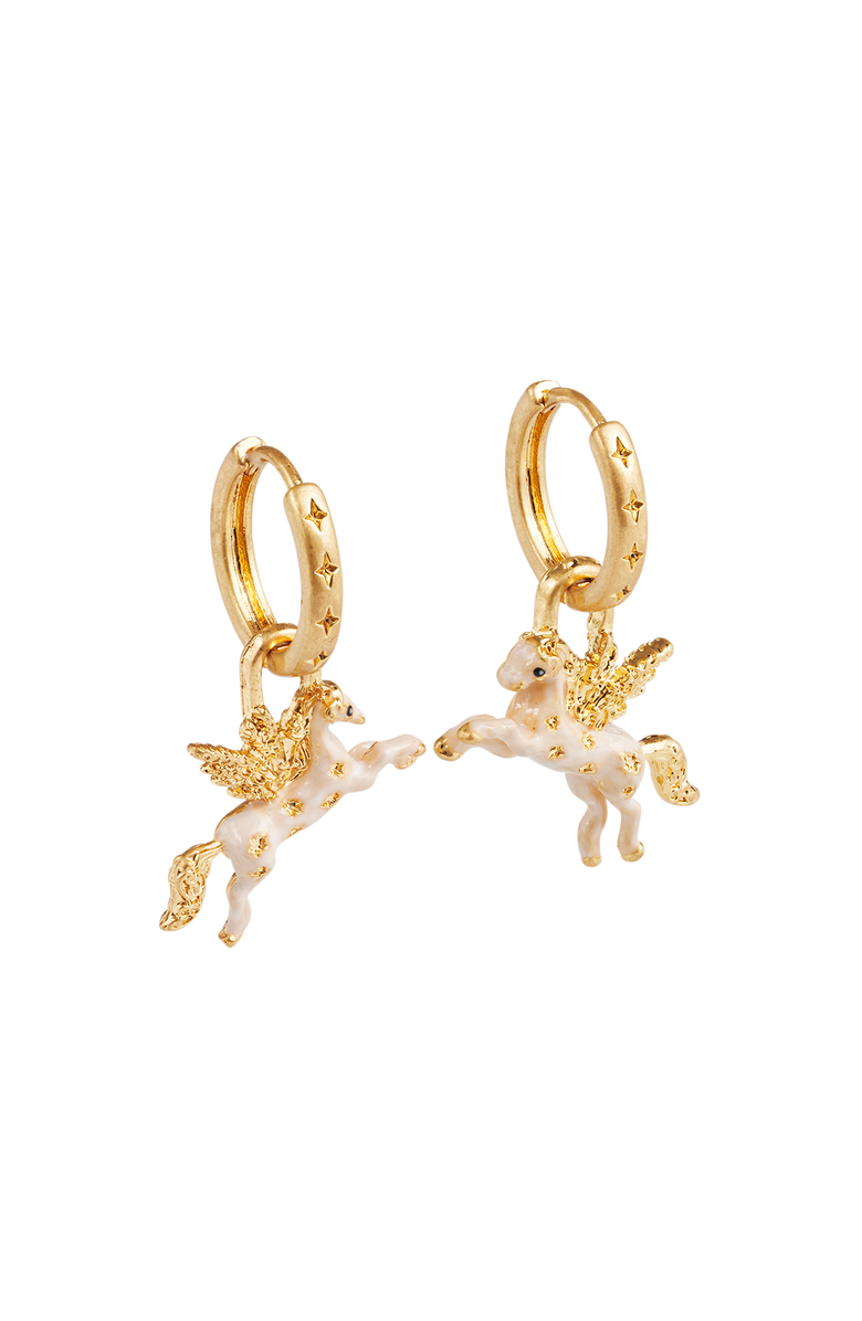 Fable England Pegasus Huggie Earrings, Alternate, color, Gold