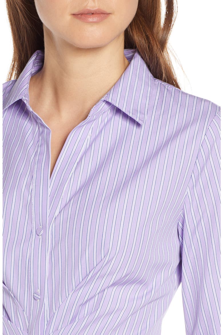 Button Front Shirtdress, Alternate, color, LIGHT PURPLE