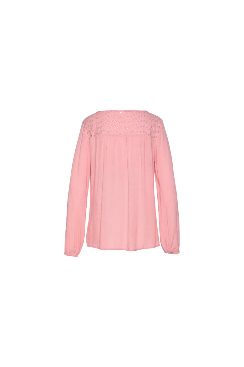 Boho Eyelet Blouse, Alternate, color, Mauve