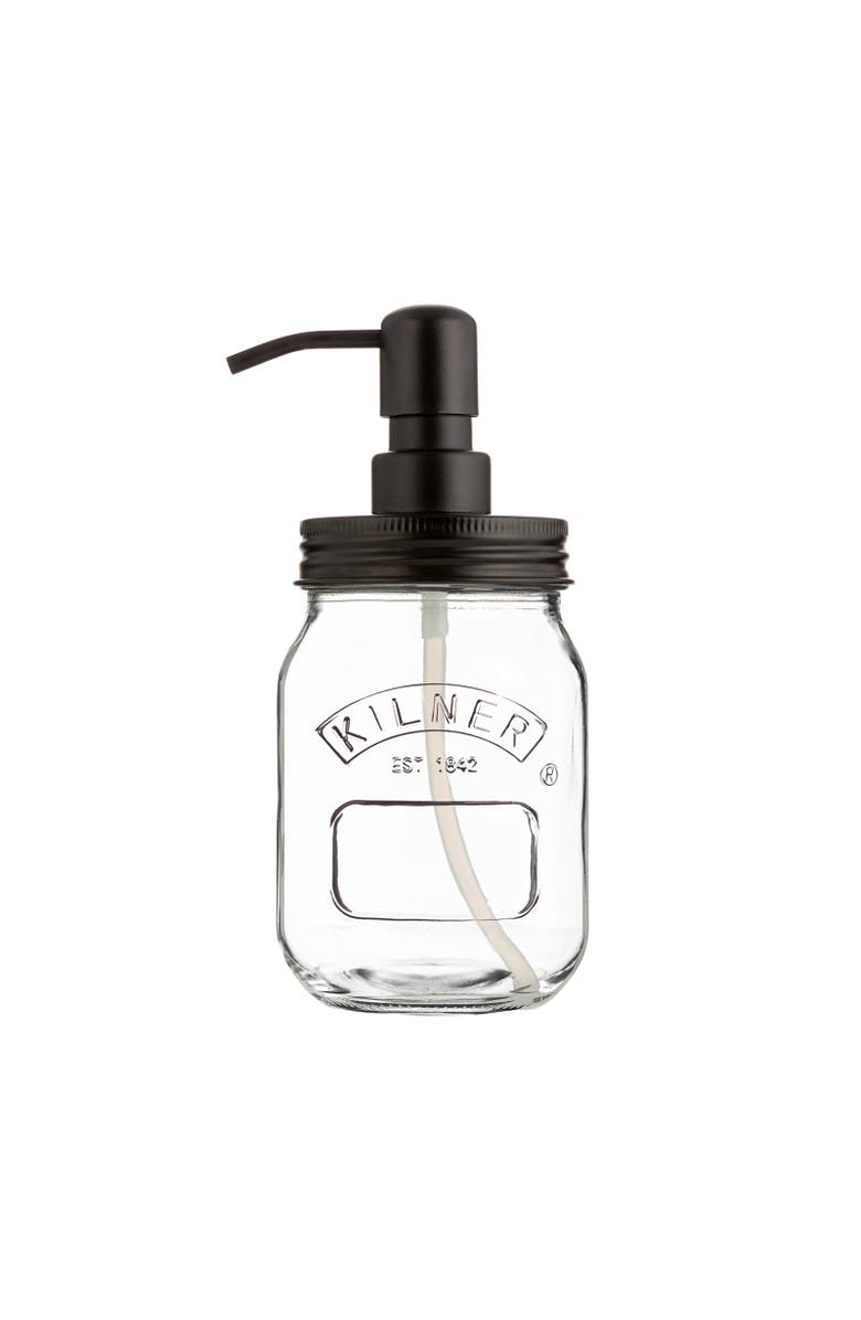 Kilner Liquid Soap & Lotion Dispenser 17 Ounce, Main, color, Clear