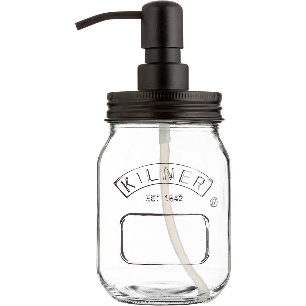 Kilner Liquid Soap & Lotion Dispenser 17 Ounce In Black