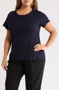 T Tahari Scallop T-Shirt