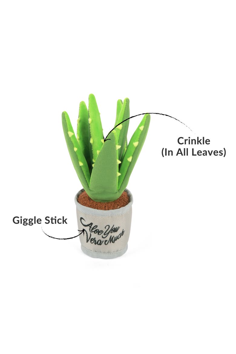 Blooming Buddies Aloeve You Plant, Plush Dog Toy, Crinkle Leaves, Alternate, color, Multicolored