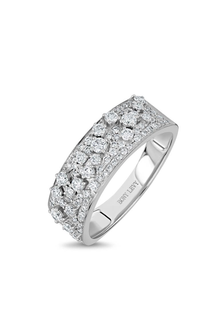 Mika Diamond Pavé Band Ring (Online Trunk Show), Main, color, WHITE