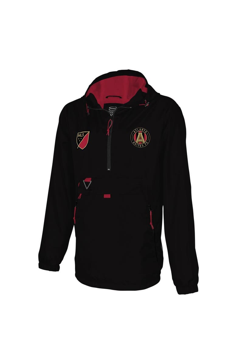 Stadium Essentials Men's Stadium Essentials Black Atlanta United FC Compete Quarter-Zip Hoodie Jacket, Alternate, color, 