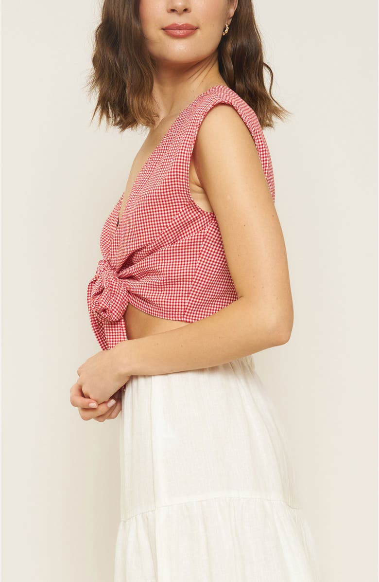 Whimsy + Row Valentina Top, Alternate, color, Red Gingham
