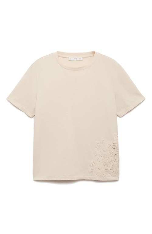Mango Floral Embroidered Cotton T-shirt In Multi