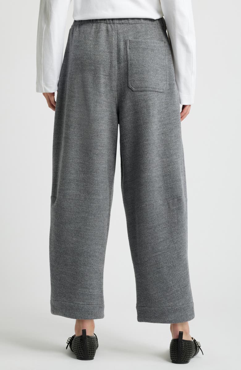 COS Boiled Wool Blend Barrel Leg Pants, Alternate, color, 