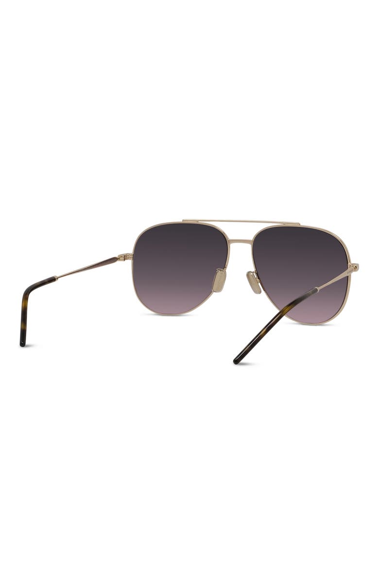 City 58mm Gradient Pilot Sunglasses, Alternate, color, GOLD / GRADIENT BORDEAUX