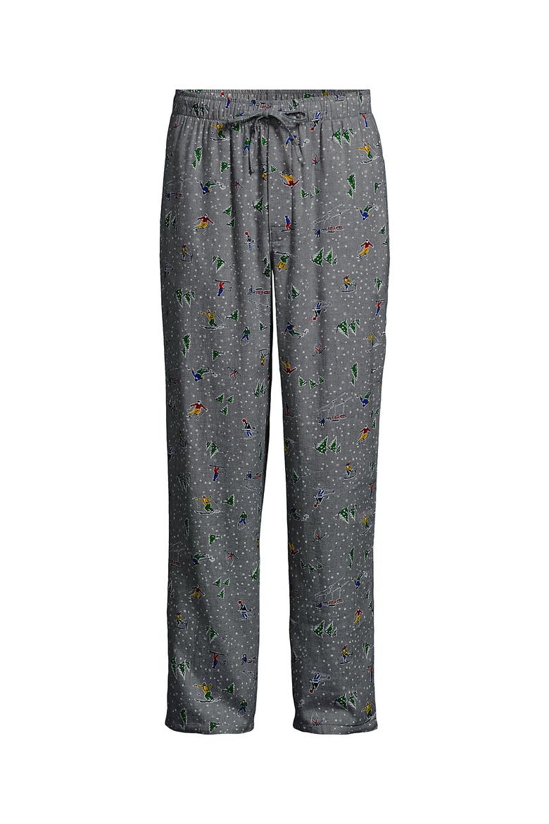 Flannel Pajama Pants, Alternate, color, Gray Heather Skiers