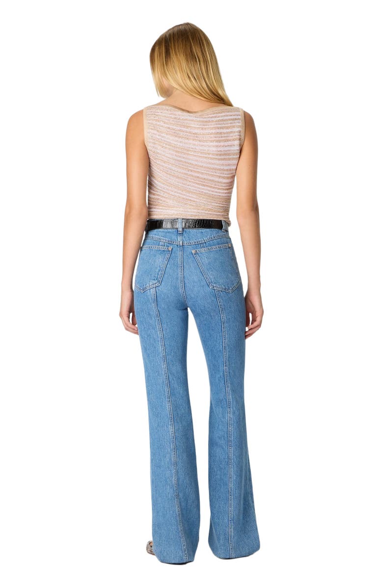 Missoni Boat Neck Top With Lamé Stripes, Alternate, color, White