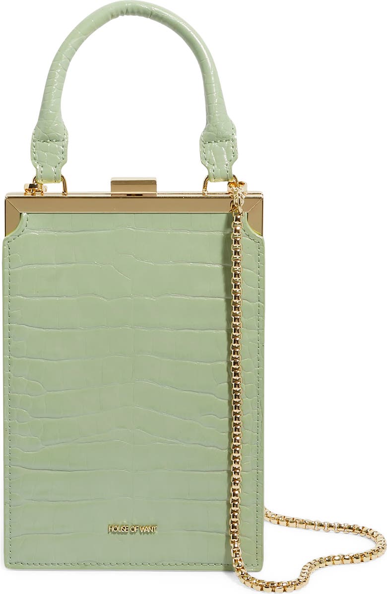 HOUSE OF WANT H.O.W. We Frame It Faux Leather Handbag, Main, color,