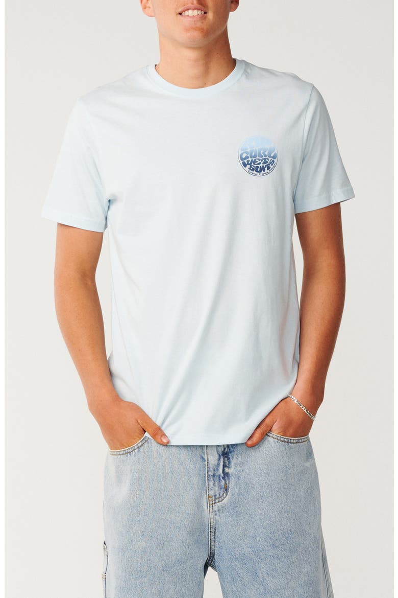 Wettie Passage Logo Cotton Graphic T-Shirt, Main, color, GLACIER BLUE