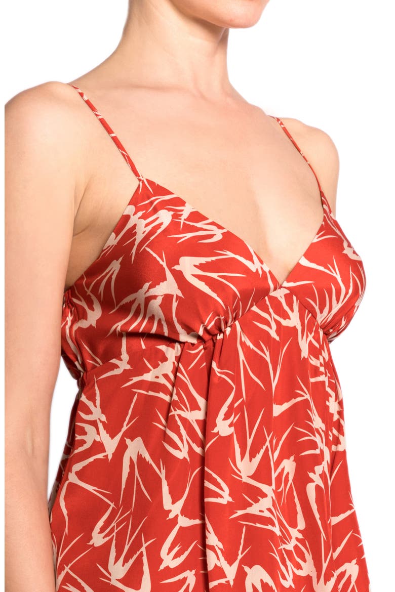 Parker Claire Print Short Pajamas, Alternate, color, RED BIRD PRINT