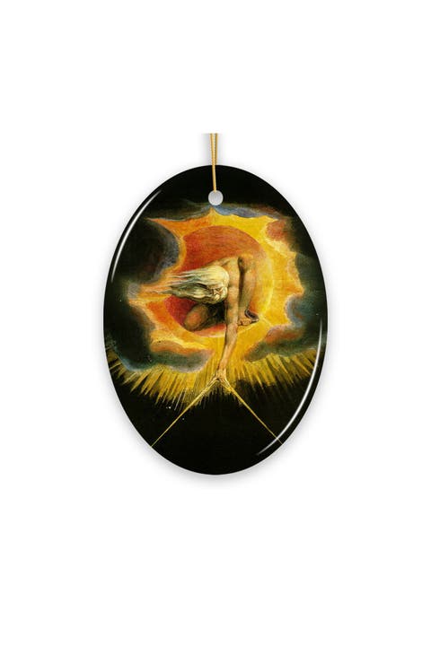The Ancient Of Days Oval Ceramic Ornament