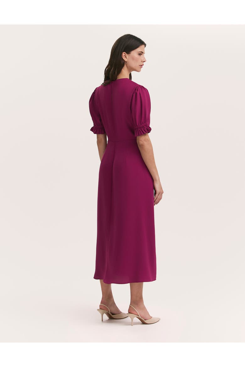 Mela Chiffon Midi Tea Dress, Alternate, color, Berry