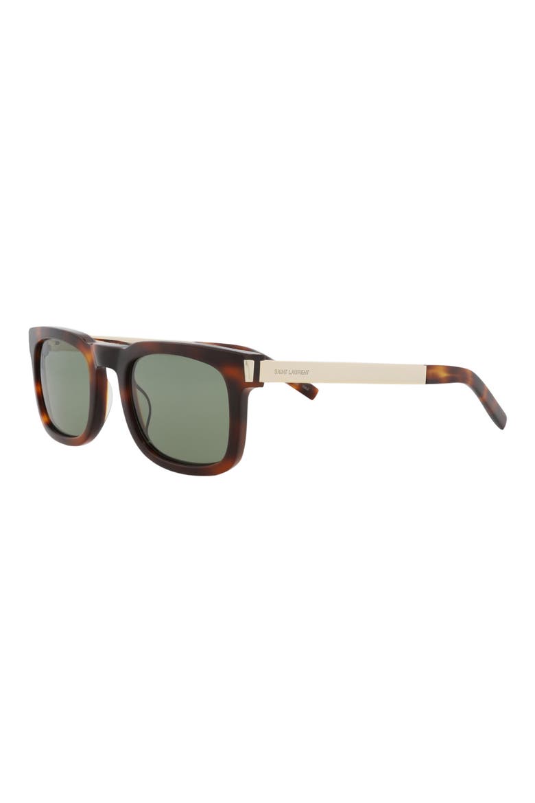 51mm Square Sunglasses, Alternate, color, HAVANA GOLD GREEN