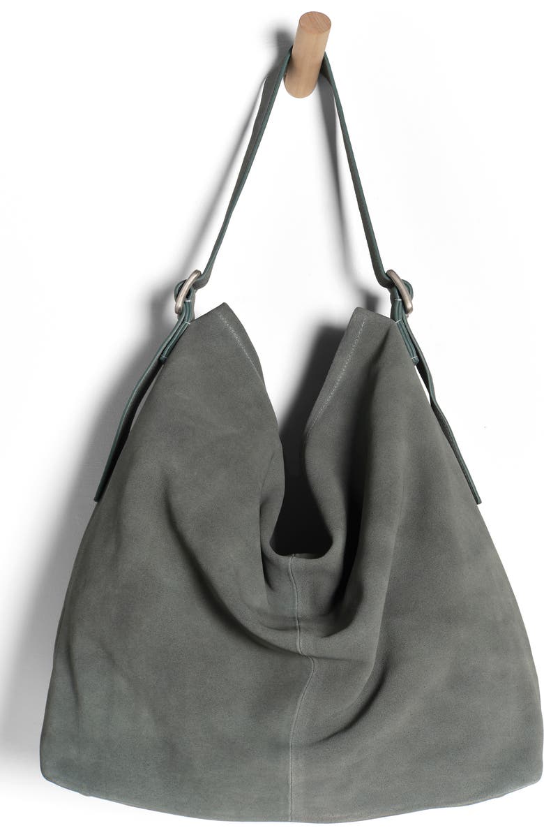 Free People WTF Honor Suede Hobo Bag, Main, color, Secret Sage