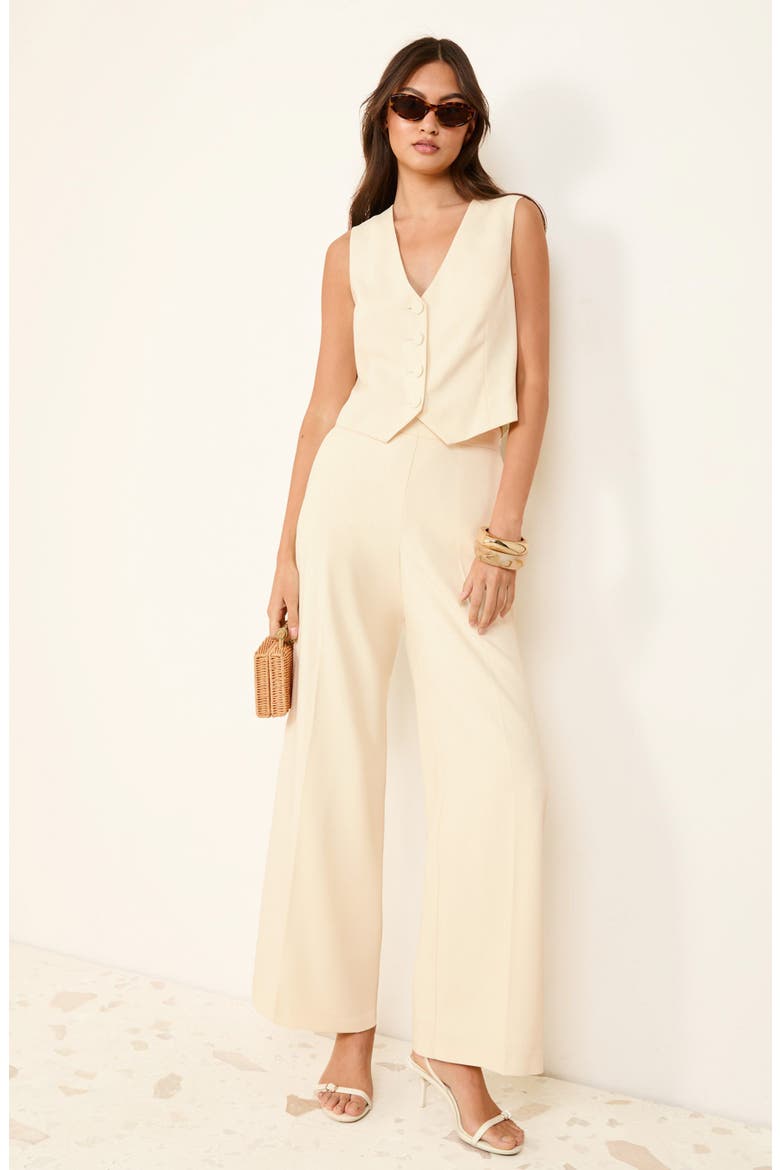 Crosshatch Textured Vest, Alternate, color, CREAM