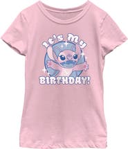 Lilo & Stitch Girl's Lilo & Stitch Angel It's My Birthday Graphic T-Shirt