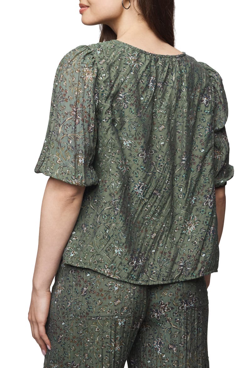 Versailles Floral Puff Sleeve Top, Alternate, color, VINE FLRL PRINT