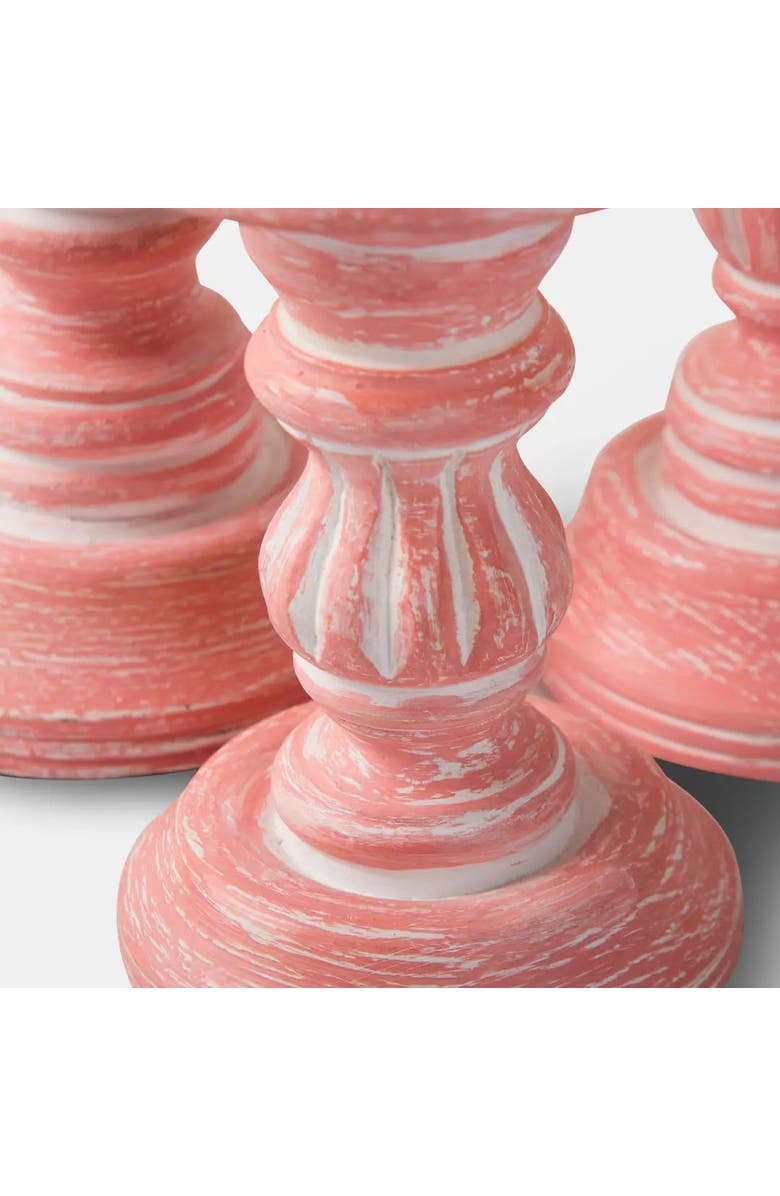 Mela Artisans Rosé Reverie Pillar Candleholder Set, Alternate, color, Rose
