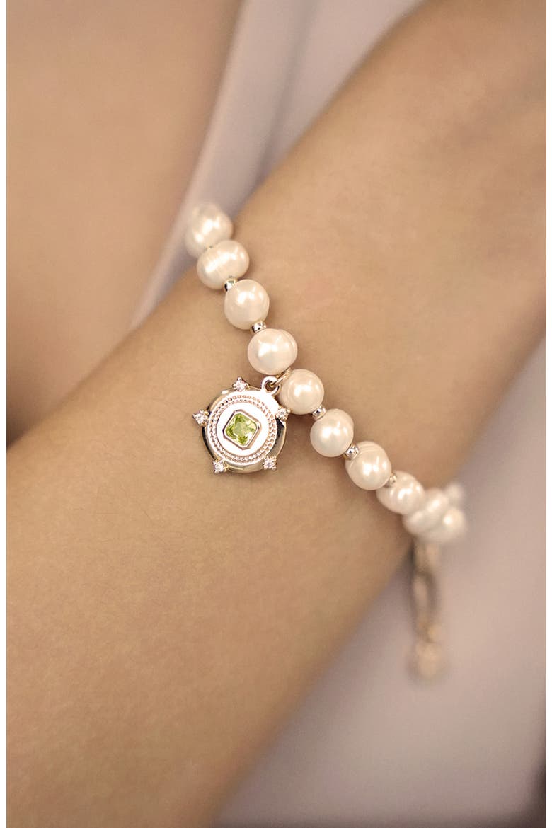 Eternal Gleam Freshwater Pearl Bracelet, Alternate, color, PERIDOT
