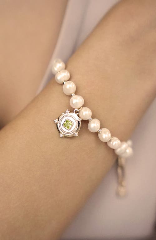 Ettika Eternal Gleam Mother Of Pearl Chain Bracelet