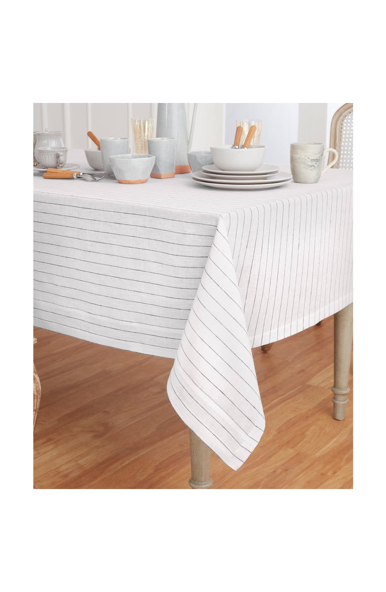 Solino Home Linen Tablecloth - Pinstripe, Alternate, color, 