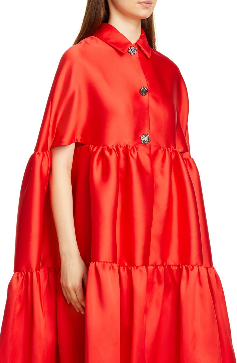 Lela Rose Tiered Satin Cape, Alternate, color, 