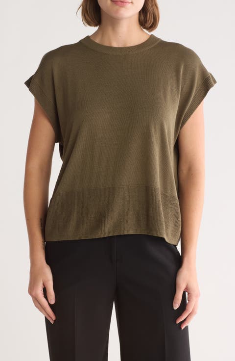 Crewneck Rib Sweater Top