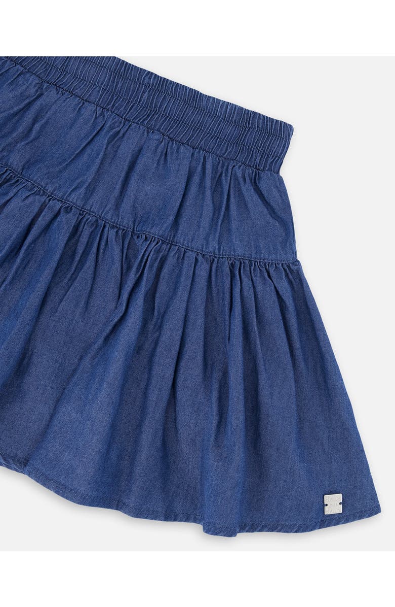 Deux par Deux Little Girl's Chambray Skort Navy Blue, Alternate, color, 