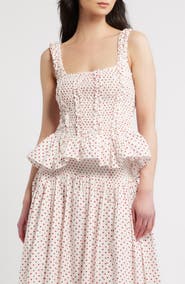 Damson Madder Raphi Smocked Peplum Cami