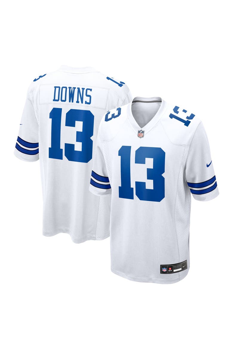 Men's Nike Caleb Downs White Dallas Cowboys Game Jersey, Main, color, White