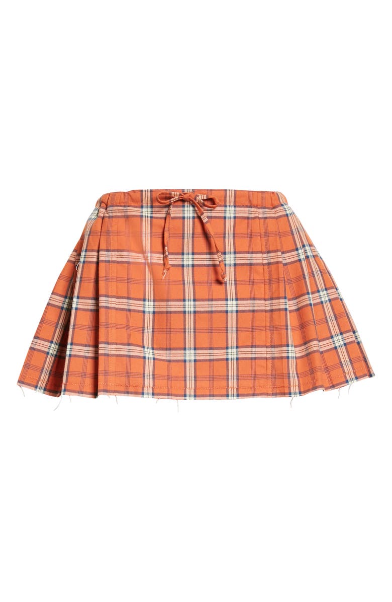 Collina Strada Thistle Plaid Cotton Flannel Miniskirt, Alternate, color,