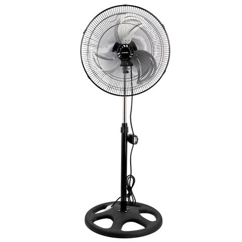 18 Inch 100w 3 in 1 Ocillating Industrial Fan in Black