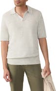 Faherty Stripe Linen Sweater Polo