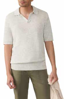 Faherty Stripe Linen Sweater Polo
