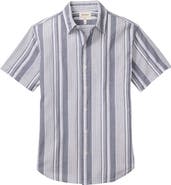 Bonobos Riviera Slim Fit Stripe Short Sleeve Seersucker Button-Up Shirt