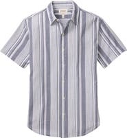 Bonobos Riviera Slim Fit Stripe Short Sleeve Seersucker Button-Up Shirt
