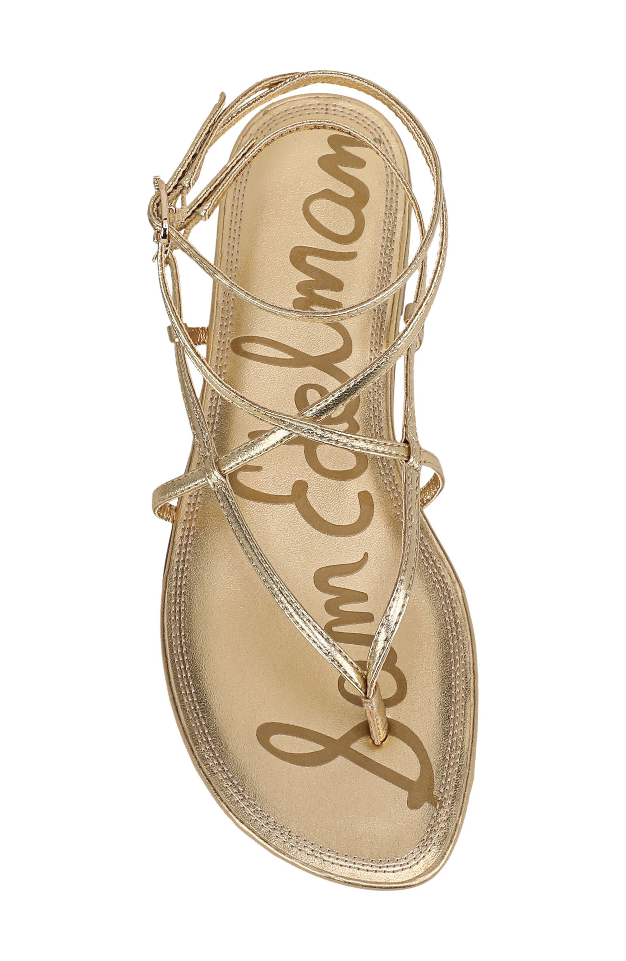Clarra Strappy Sandal, Alternate, color, AMBER GOLD