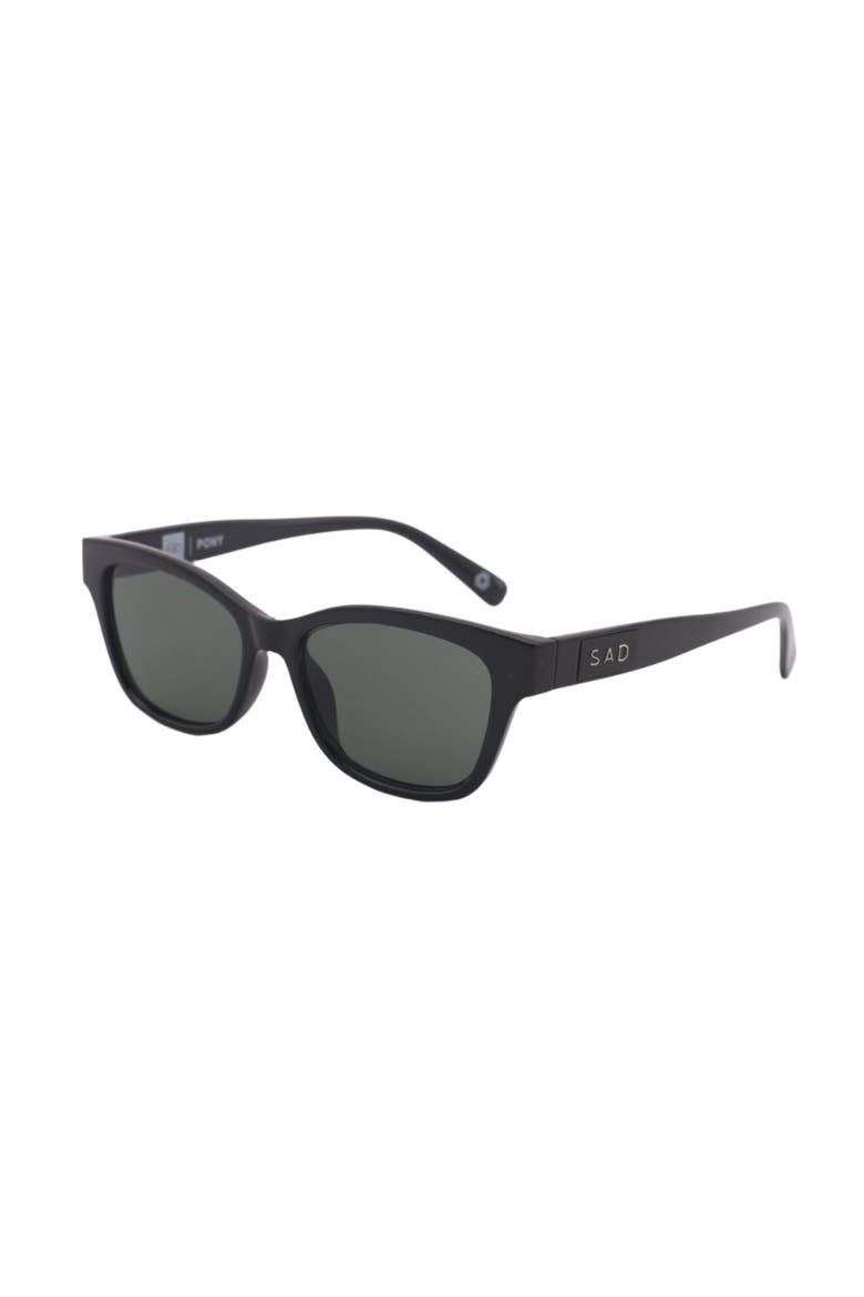 Pony Sunglasses, Alternate, color, Gloss Black