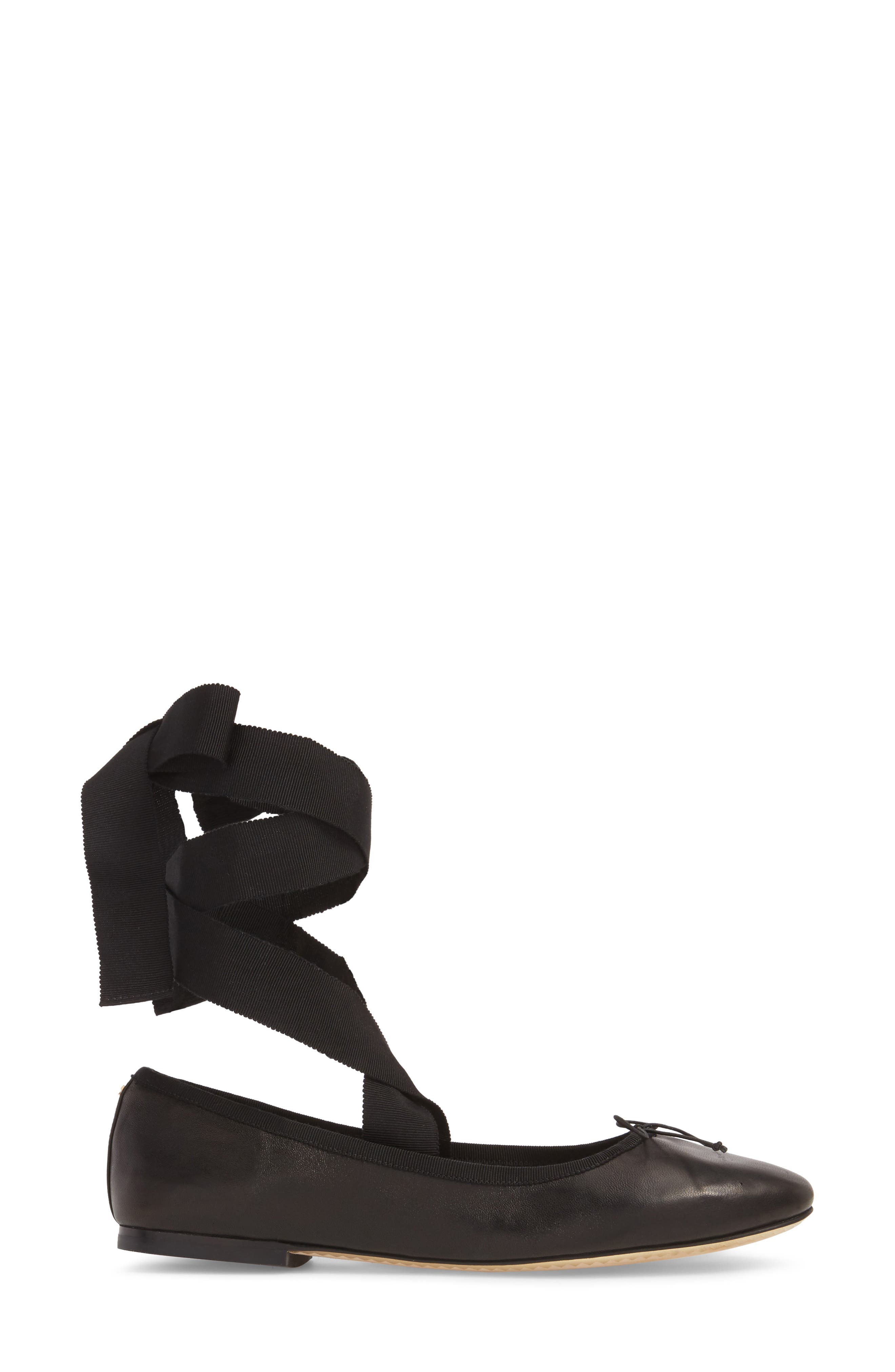 Tory Burch Elodie Lace-Up Ballet Flat, Alternate, color, 