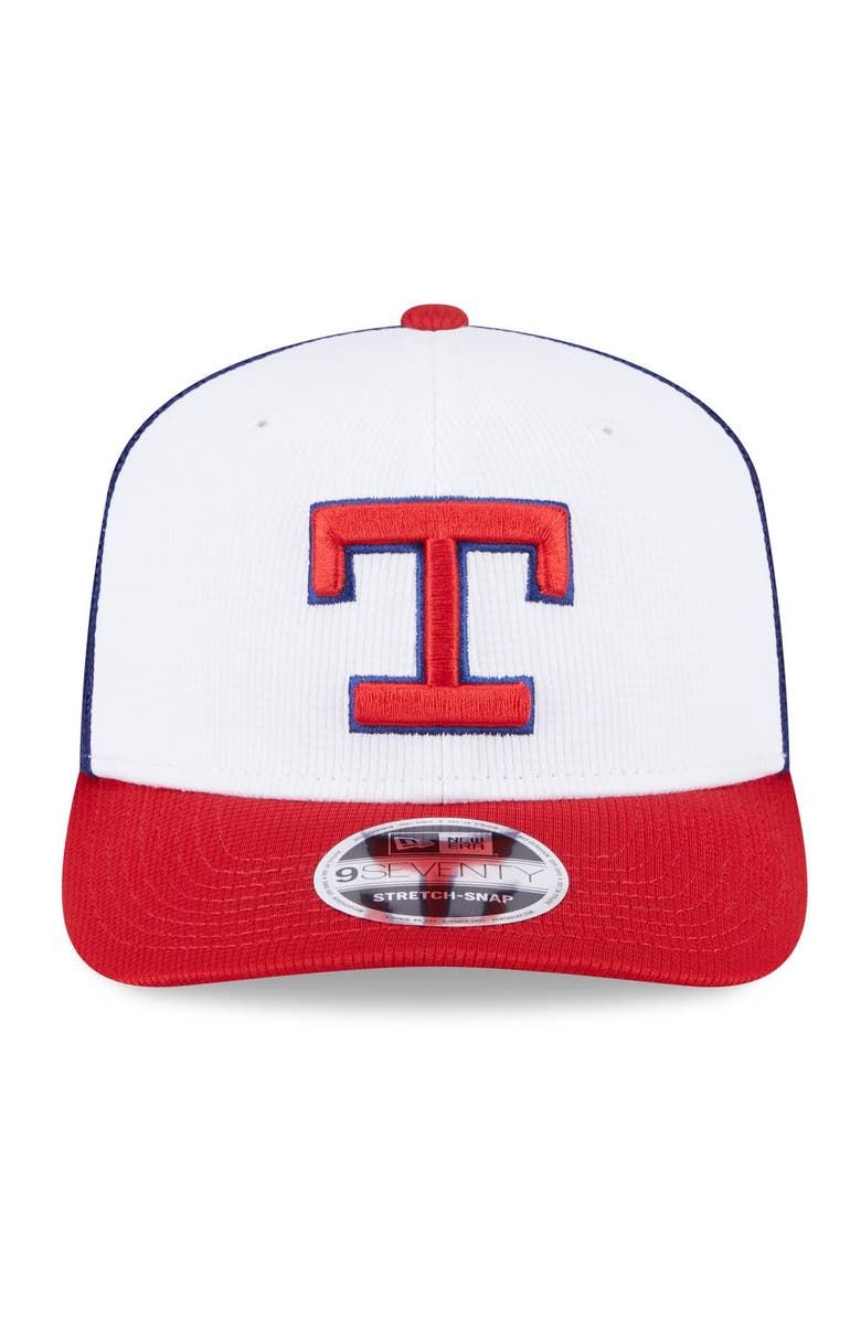 New Era Men's New Era  White/Red Texas Rangers 2025 Batting Practice 9SEVENTY Stretch-Snap Trucker Hat, Alternate, color, 