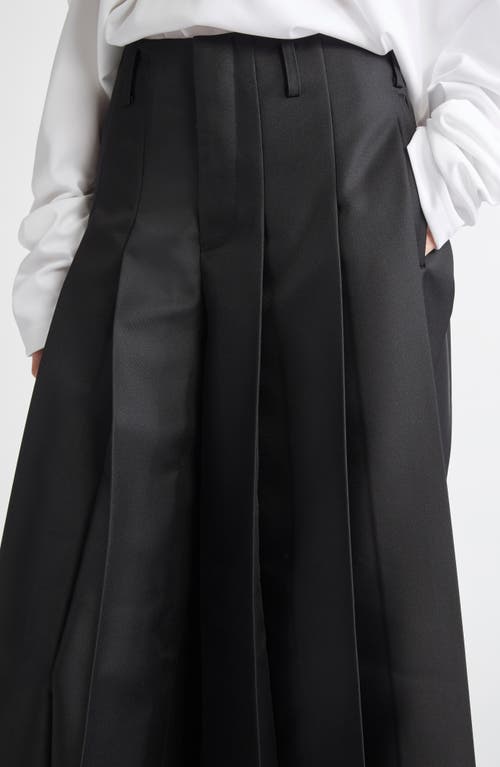 Shop Comme Des Garçons Pleated Gabardine Pants In Black