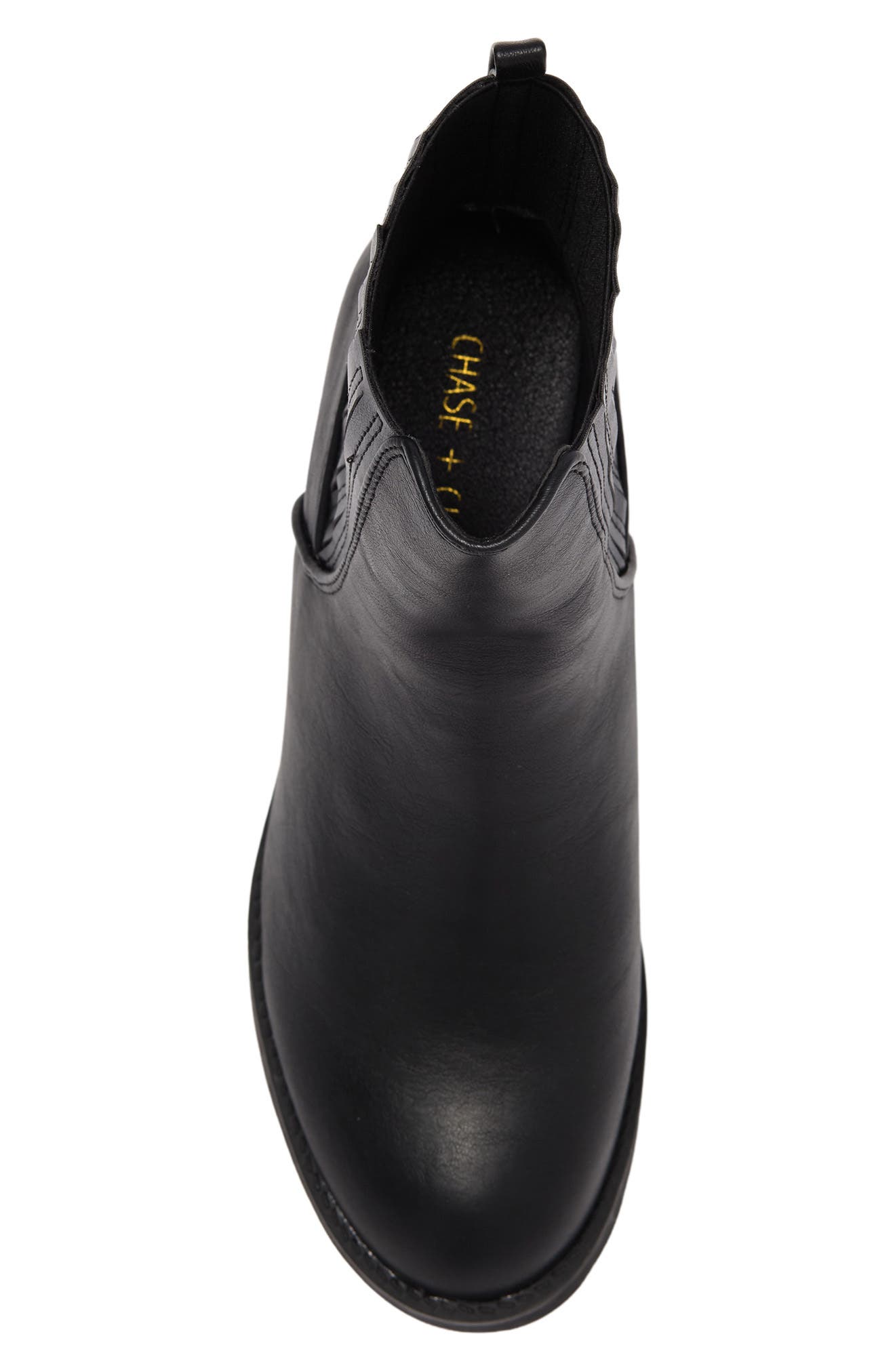 CHASE AND CHLOE Chase & Chloé Leo Lug Sole Bootie, Alternate, color, Black Pu