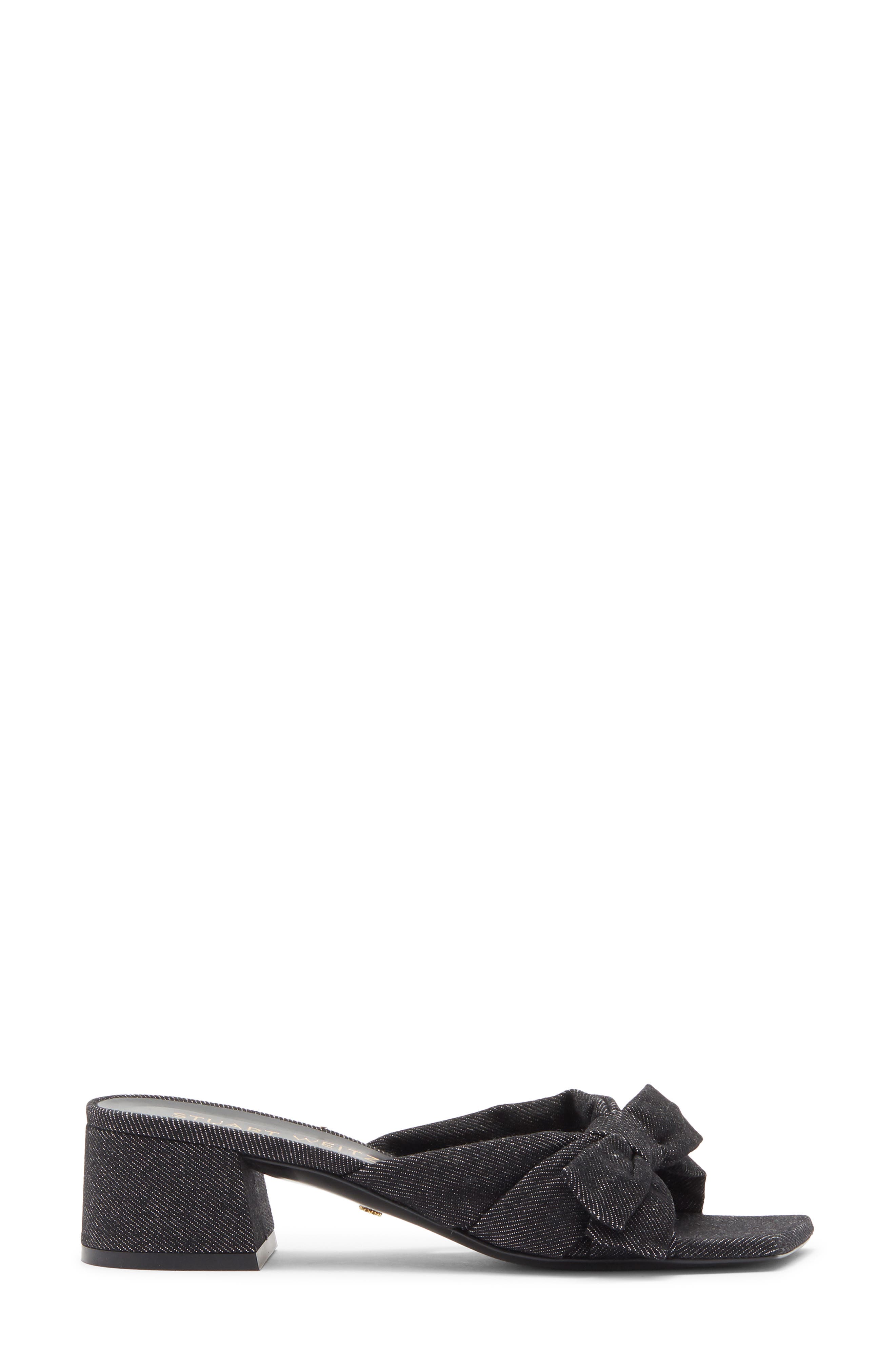 Stuart Weitzman Sofia 45 Slide Sandal, Alternate, color, Black