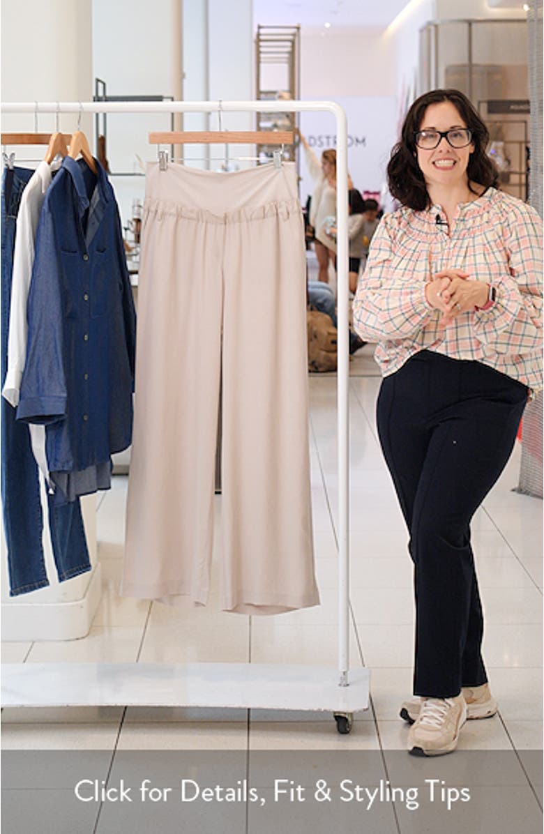 Ankle Wide Leg Maternity Pants, sales video thumbnail