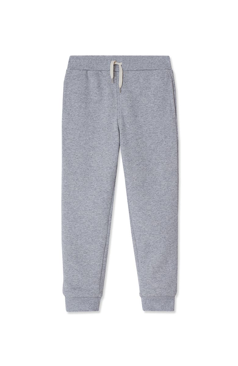 Lands' End Kids Husky High Pile Fleece Lined Jogger Sweatpants, Main, color, Heather Gray